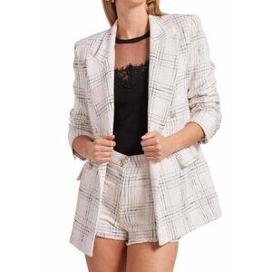 GENERATION LOVE talan tweed blazer in white size S